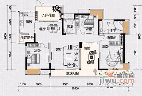 协信天骄城3室2厅2卫193㎡户型图