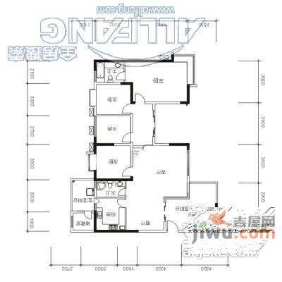 星月湾4室2厅2卫140㎡户型图