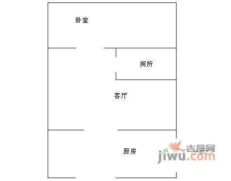 雪梨澳乡1室1厅1卫47㎡户型图