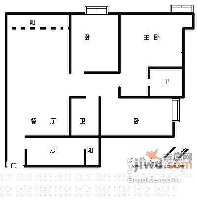 雪梨澳乡3室2厅1卫97㎡户型图