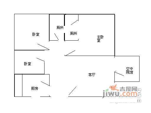 鹏润蓝海A区4室2厅2卫120㎡户型图