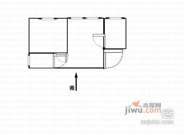 鹏润蓝海A区1室2厅1卫户型图