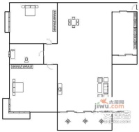 华宇林泉雅舍2室2厅1卫96㎡户型图