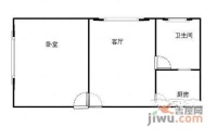 晒光坪小区1室1厅1卫58㎡户型图
