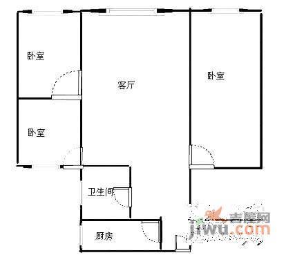 晒光坪小区3室2厅1卫115㎡户型图