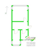 大杨村1室1厅1卫48㎡户型图