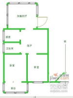 璇子巷小区2室2厅1卫58㎡户型图