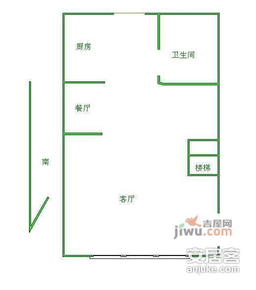 北城新天地2室1厅1卫户型图