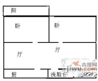 南祥公寓2室1厅1卫66㎡户型图