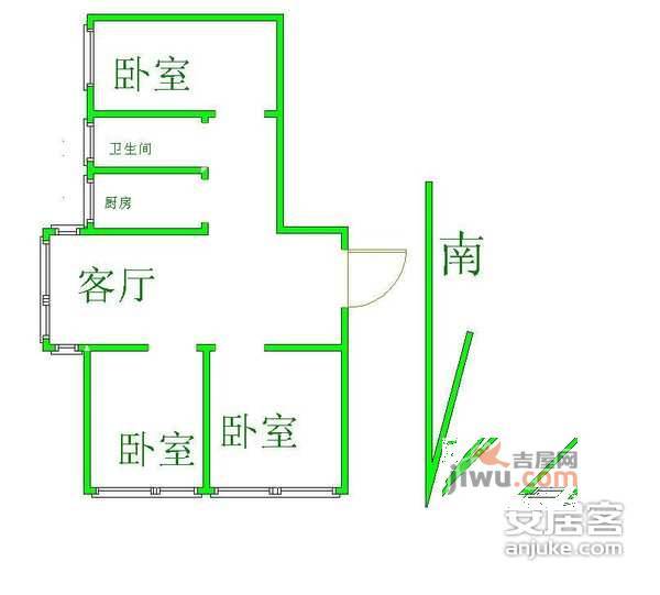 瑯琊新村3室1厅1卫户型图