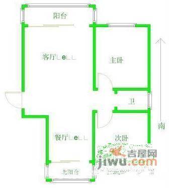 杏聚村3室1厅1卫户型图