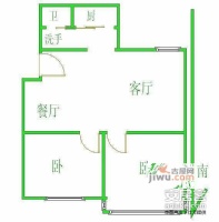 龙蟠里小区2室2厅1卫66㎡户型图