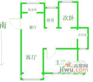 横塘西苑2室2厅1卫82㎡户型图