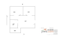 竹山公寓2室1厅1卫61㎡户型图