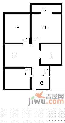 长江新苑3室1厅1卫户型图