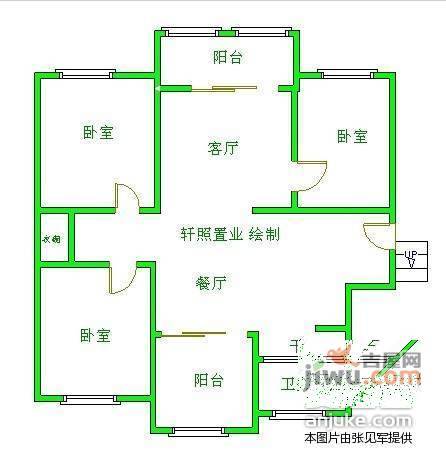 中浦家园3室2厅1卫112㎡户型图