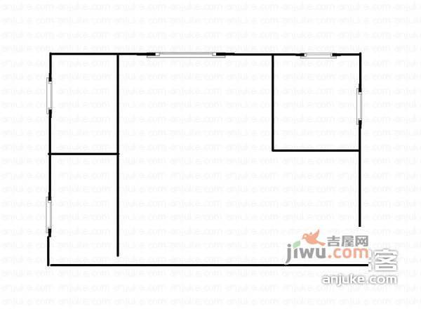 华威大厦1室1厅1卫户型图