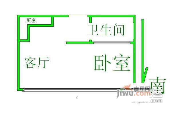 盈嘉大厦1室1厅1卫65㎡户型图