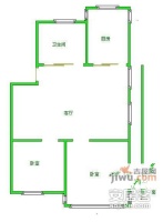 鹭鸣苑3室1厅1卫72㎡户型图