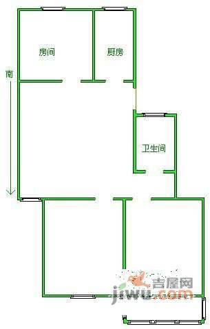 建康花苑3室1厅1卫92㎡户型图