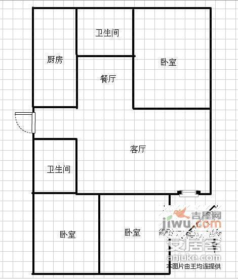 阳光公寓3室2厅2卫140㎡户型图