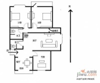 九九公寓3室2厅2卫117㎡户型图