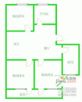 九九公寓3室2厅1卫113㎡户型图