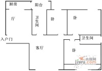 新亭兰苑3室2厅2卫127㎡户型图