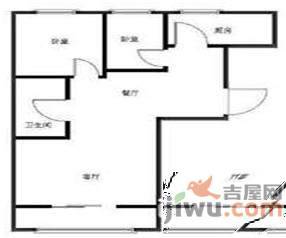 将军塘2室1厅1卫70㎡户型图