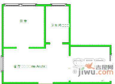 新世纪广场1室1厅1卫56㎡户型图