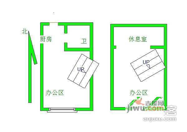 新世纪广场2室1厅1卫86㎡户型图