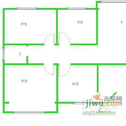 新世纪广场3室2厅1卫户型图