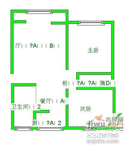 壹城东区2室2厅1卫98㎡户型图