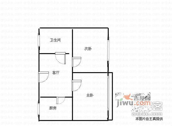 小行小区2室1厅1卫户型图