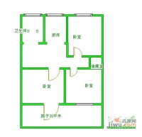 红花村3室1厅1卫81㎡户型图