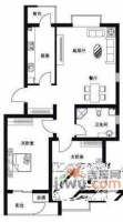 仙鹤公寓2室1厅1卫96㎡户型图