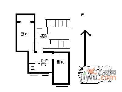 萍聚村2室1厅1卫56㎡户型图