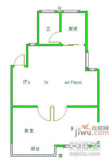 天宝新寓2室2厅1卫户型图