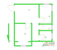 秦淮花园小区2室2厅1卫88㎡户型图