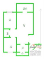 西瓜圃桥1室1厅1卫41㎡户型图