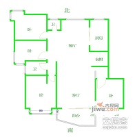 高尔夫西花园4室2厅2卫户型图