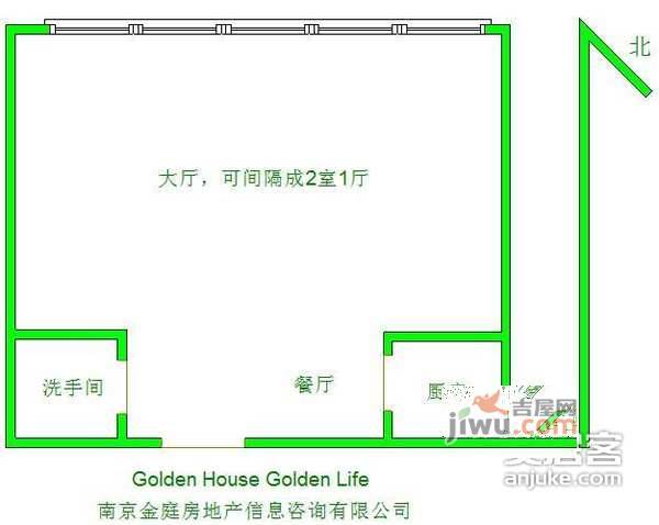 典雅居大厦1室1厅1卫户型图