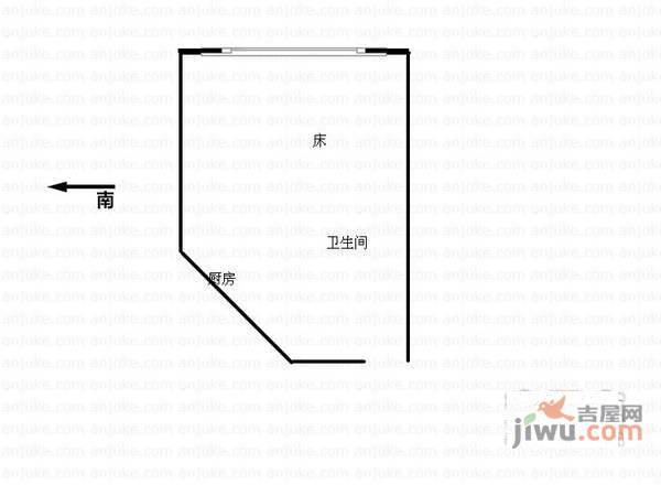 紫鑫国际公寓1室1厅1卫70㎡户型图