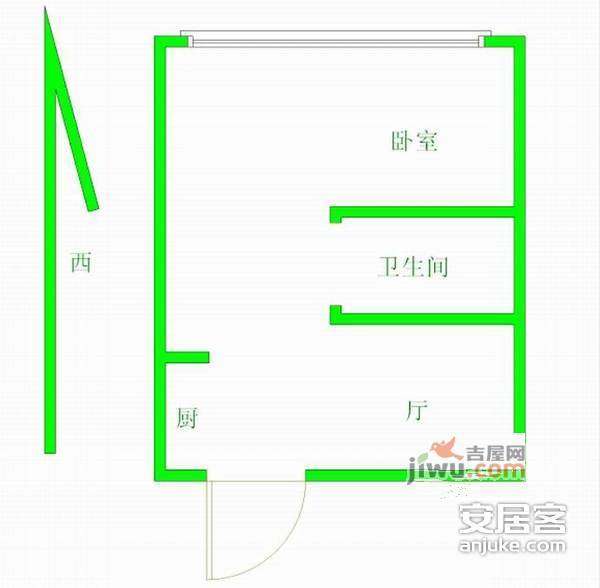 紫鑫国际公寓1室1厅1卫70㎡户型图