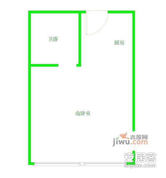 紫鑫国际公寓1室1厅1卫70㎡户型图