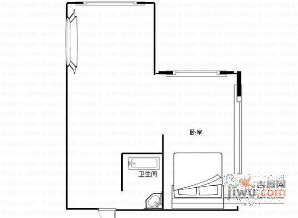 紫鑫国际公寓2室1厅1卫85㎡户型图