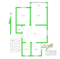 双拜巷小区2室1厅1卫62㎡户型图