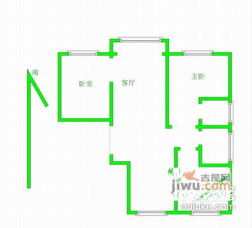 安德门小区（散盘）1室1厅1卫户型图