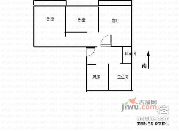 南秀村3室1厅1卫78㎡户型图