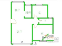 怡康新寓3室2厅2卫104㎡户型图